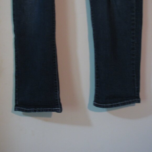 L & B Jeans Size 18 Pluis Distressed Ripped Skinny Thick Overstitching Exc - Picture 4 of 8
